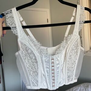Victoria’s Secret White lace corset
